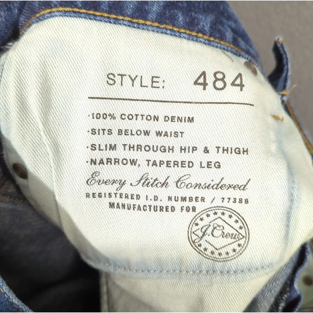 J.Crew Jeans Men's 31x32 Fits 32x30 Blue 484 Slim Fit Denim